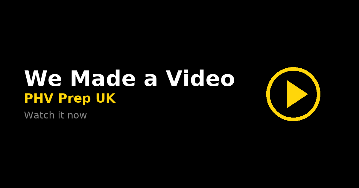 We Made a Promo Video for PHV Prep UK