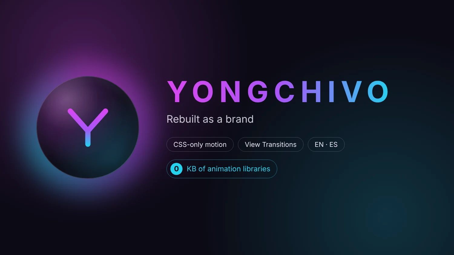 From template portfolio to brand: rebuilding yongchivo.com